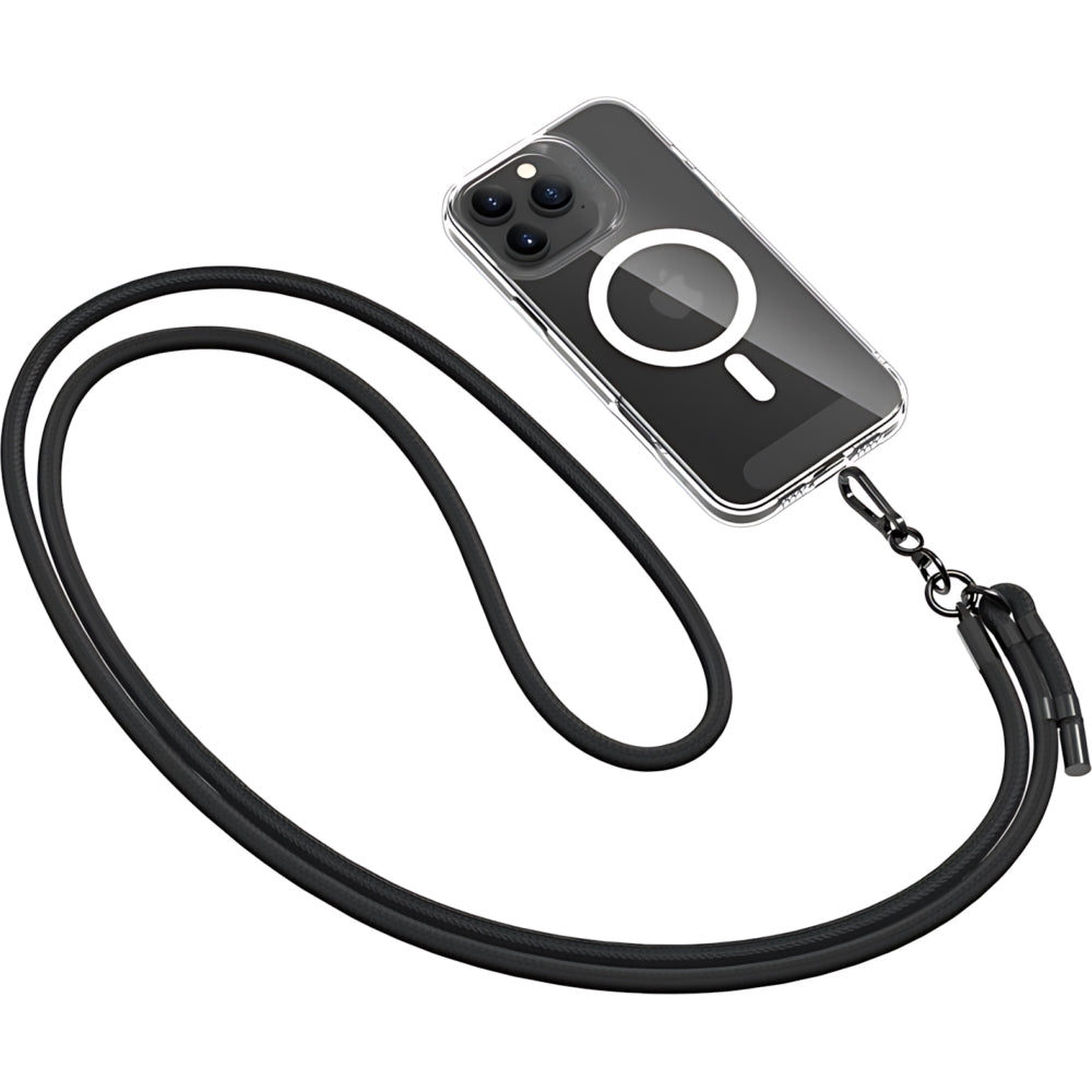 Handy-Schlüsselband für Telefon Tech Protect C1S Rope Crossbody Strap, Schwarz