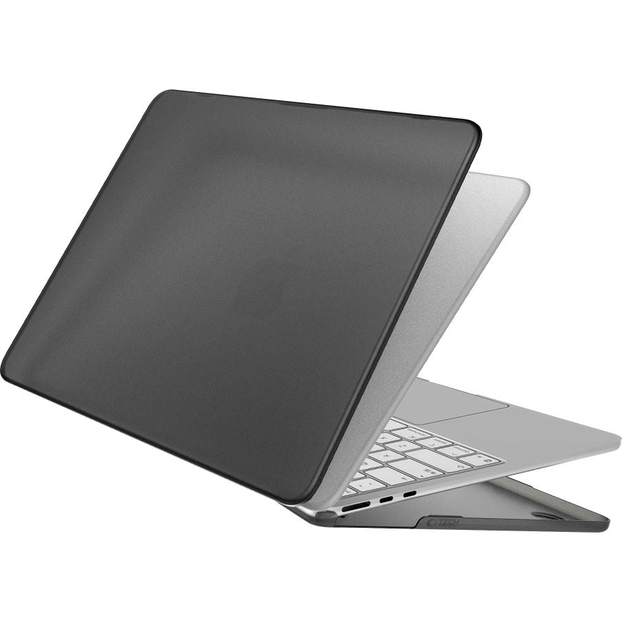 Schutzhülle für MacBook Air 13.6" M5 / M4 / M3 / M2, Tech-Protect Softshell, mattes Durchscheinend-Schwarz
