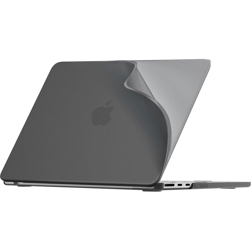 Schutzhülle für MacBook Air 15.3" M5 / M4 / M3 / M2, Tech-Protect Softshell, mattes Durchscheinend-Schwarz