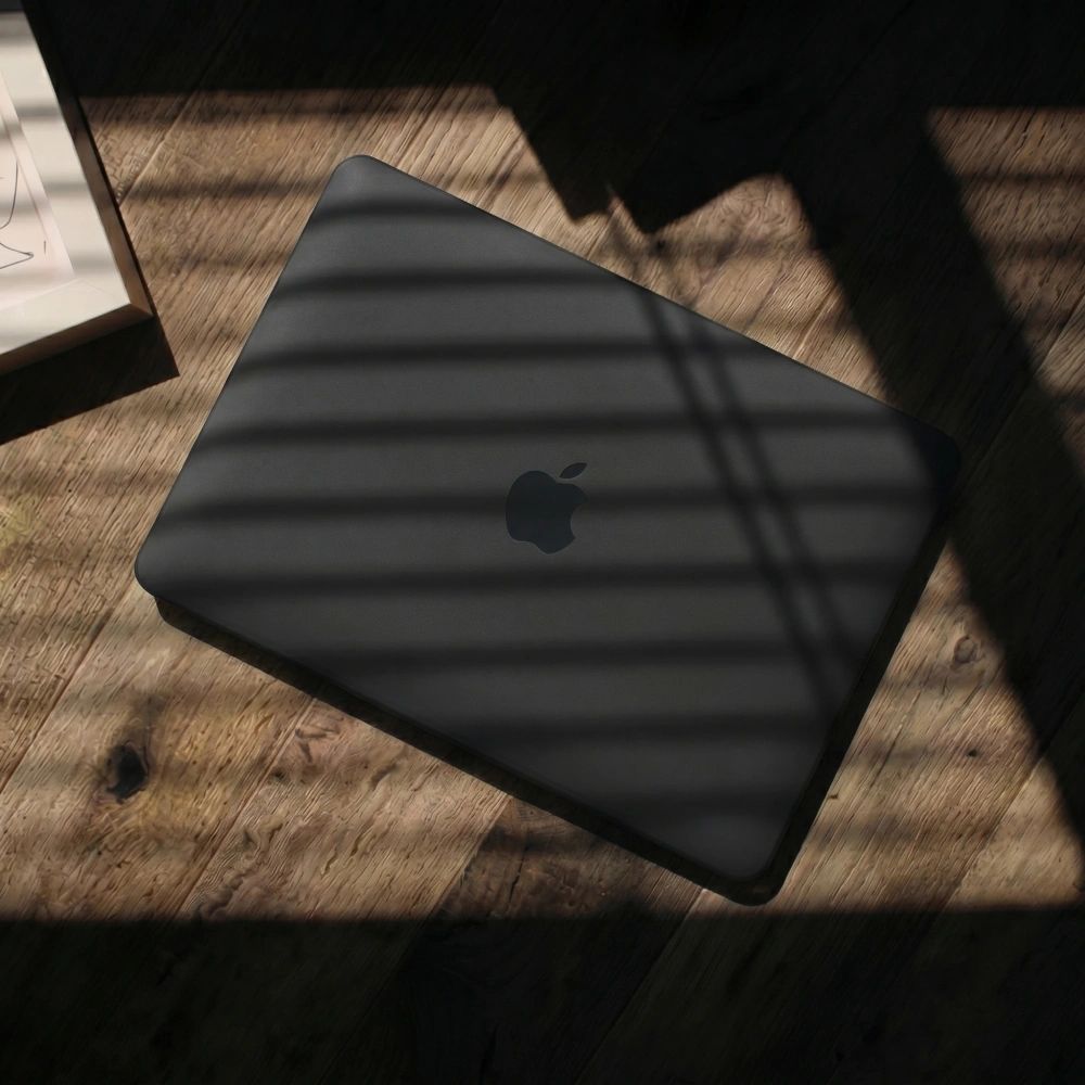 Schutzhülle für MacBook Neo 13 A18 Pro 2026, Tech-Protect Softshell, mattes Durchscheinend-Schwarz