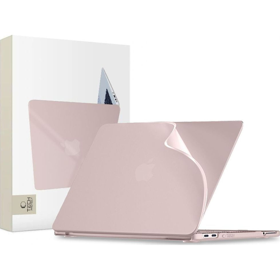 Schutzhülle für MacBook Neo 13" A18 Pro 2026, Tech-Protect Softshell, mattes Durchscheinend-Rosa