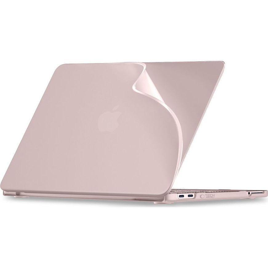 Schutzhülle für MacBook Neo 13" A18 Pro 2026, Tech-Protect Softshell, mattes Durchscheinend-Rosa