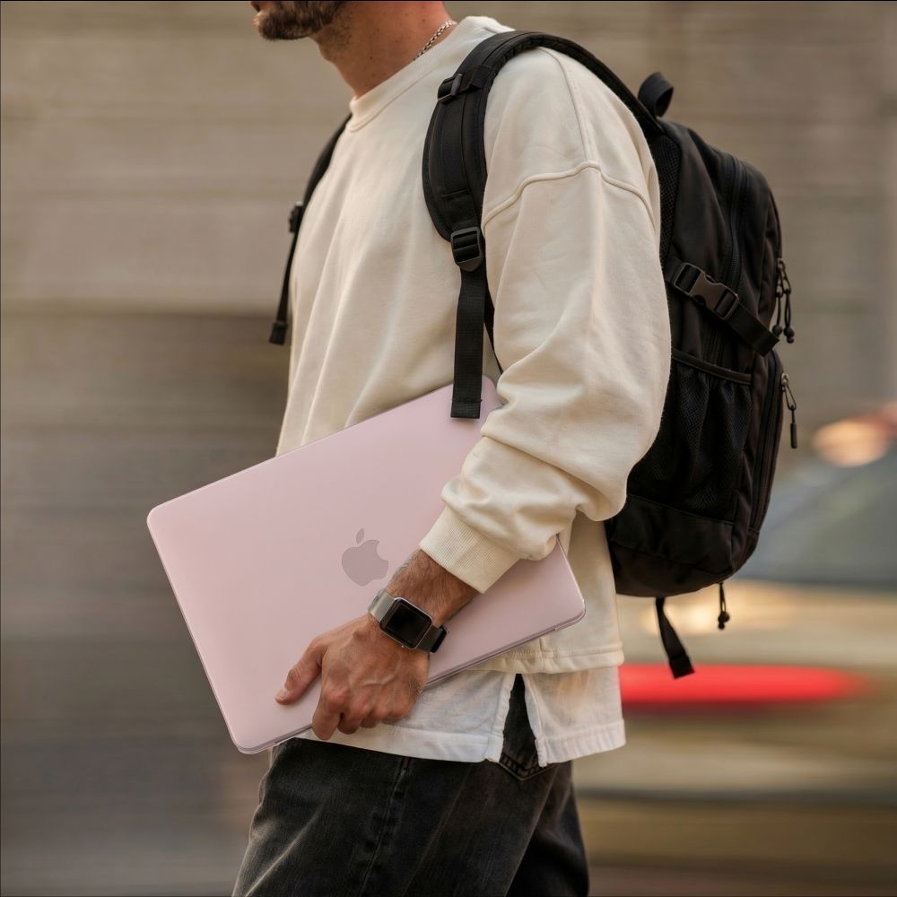 Schutzhülle für MacBook Neo 13" A18 Pro 2026, Tech-Protect Softshell, mattes Durchscheinend-Rosa