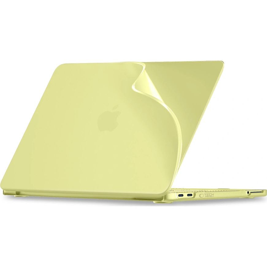 Schutzhülle für MacBook Neo 13 A18 Pro 2026, Tech-Protect Softshell, mattes Durchscheinend-Gelb
