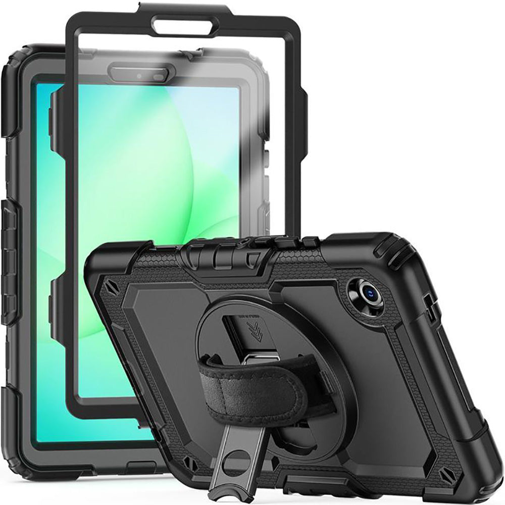 Schutzhülle mit Bildschirmschutz für Galaxy Tab A11 / Tab A9, Tech-Protect Solid, Schwarz