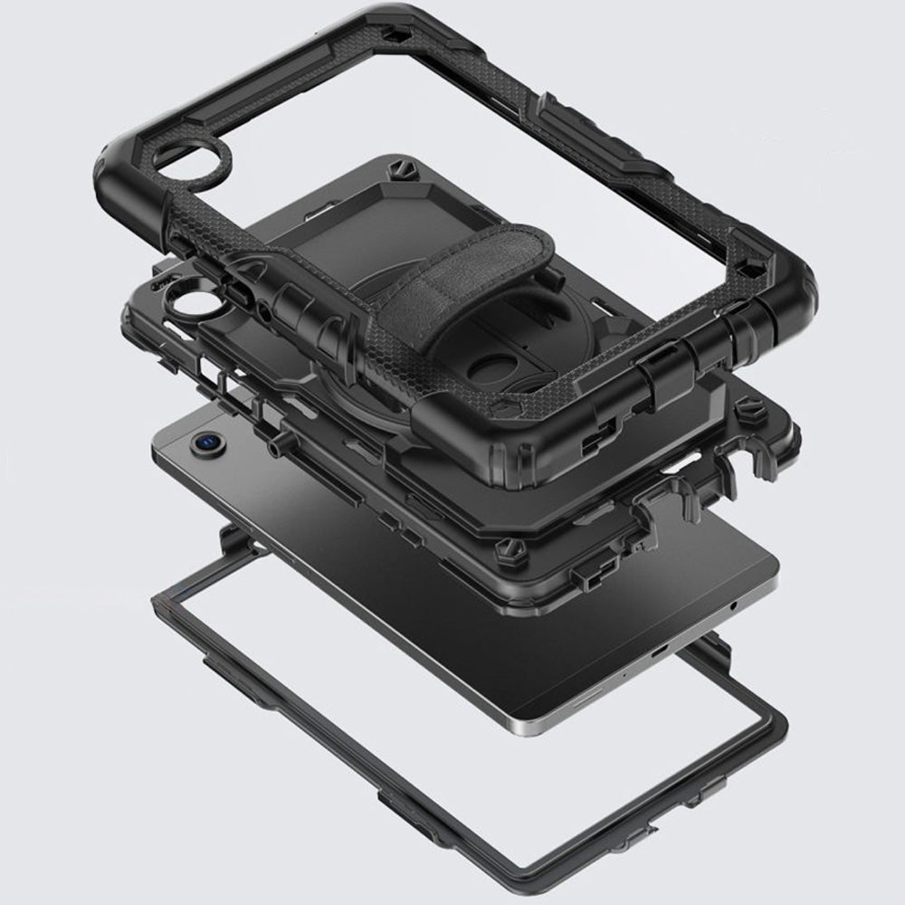 Schutzhülle mit Bildschirmschutz für Galaxy Tab A11 / Tab A9, Tech-Protect Solid, Schwarz