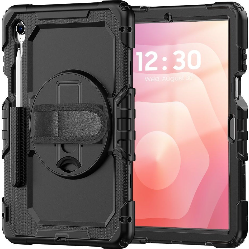 Schutzhülle mit Bildschirmschutz für Galaxy Tab S11, Tech-Protect Solid, Schwarz