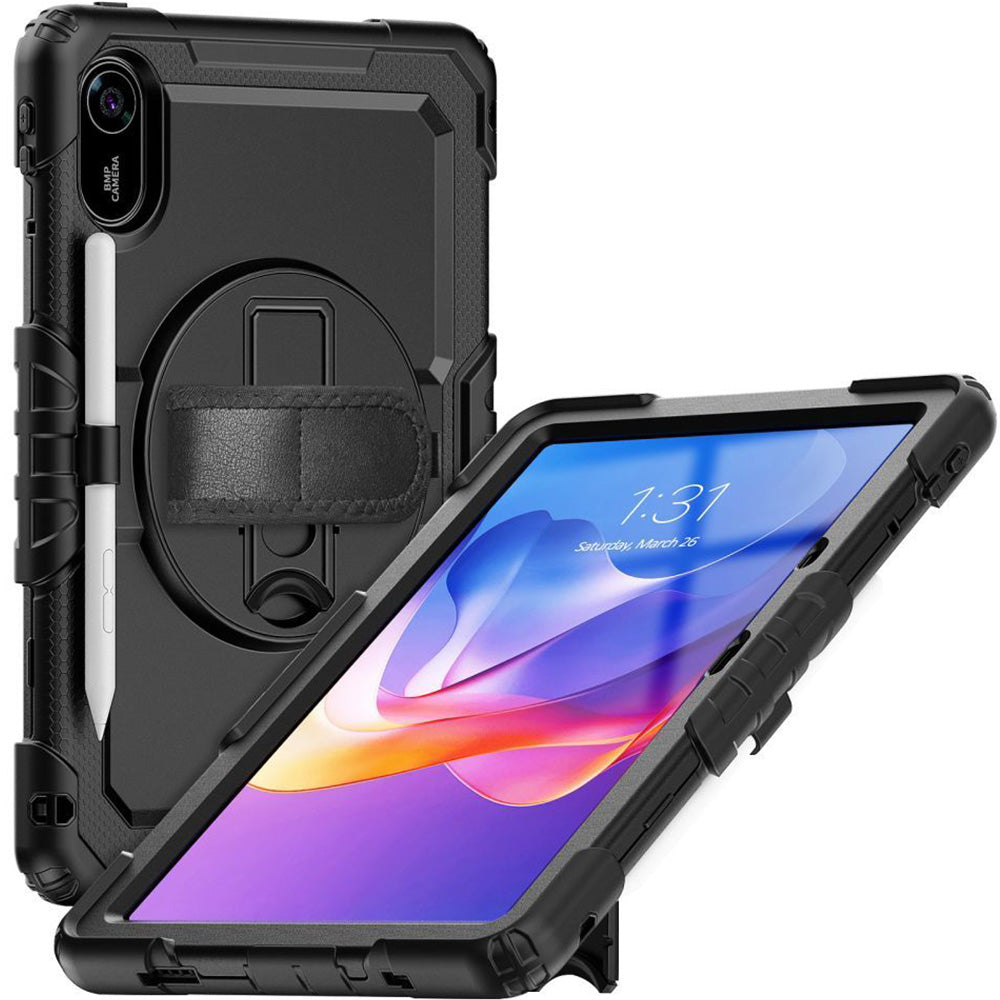 Schutzhülle mit Bildschirmschutz für Xiaomi Redmi Pad 2, Tech-Protect Solid, Schwarz