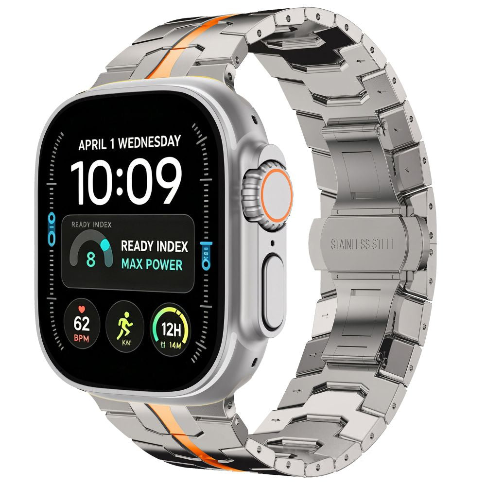 Armband für Apple Watch 49/46/45/44 mm, Tech-Protect Stainless, Titan-Orange (1/8)