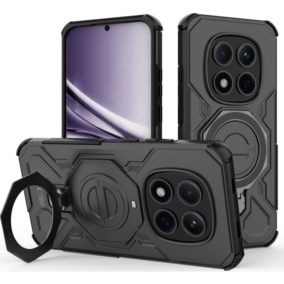 Handyhülle mit Ständer für Xiaomi Redmi Note 15 Pro 5G, Tech-Protect TacticStand, mattes Schwarz