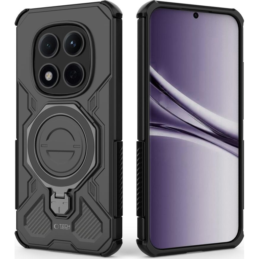 Handyhülle mit Ständer für Xiaomi Redmi Note 15 Pro 5G, Tech-Protect TacticStand, mattes Schwarz