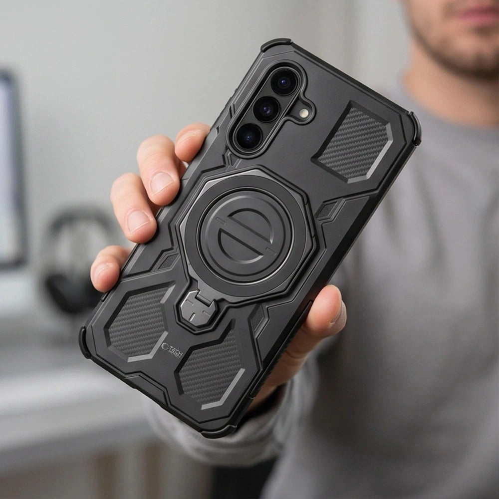 Handyhülle mit Ständer für Galaxy A17 5G / 4G, Galaxy A18 5G / 4G, Tech-Protect TacticStand mit MagSafe, Mattes Schwarz (8/9)