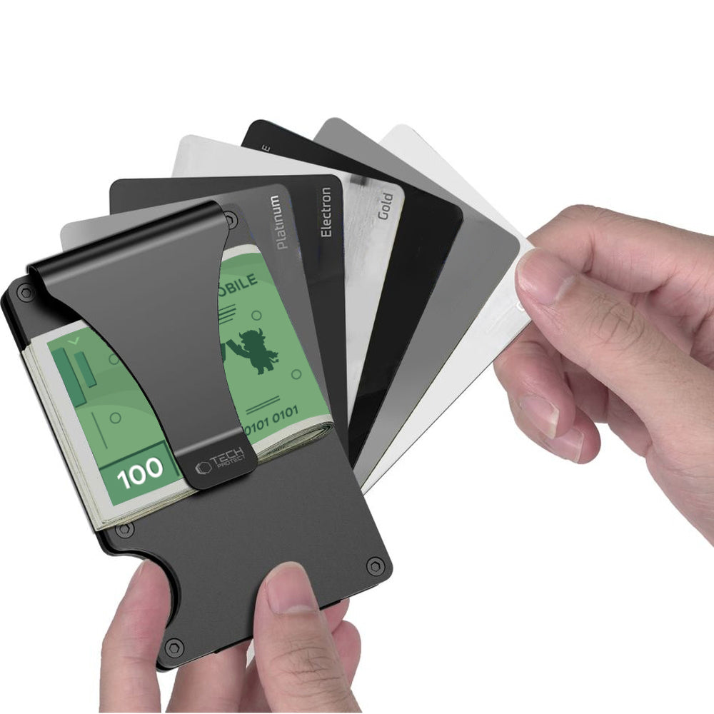 Kartenhalter mit RFID-Schutz, Tech-Protect Thorn, Schwarz