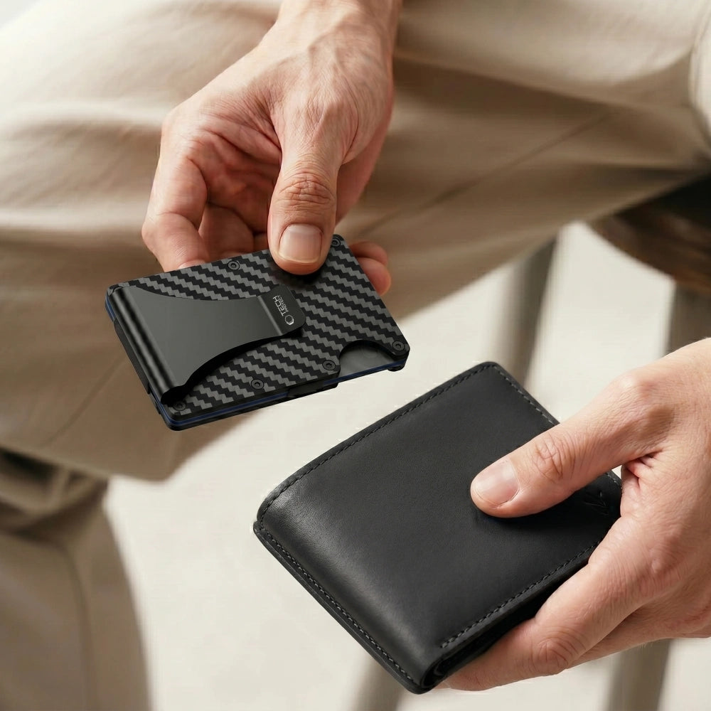 Kartenhalter mit RFID-Schutz, Tech-Protect Thorn, Carbon Schwarz