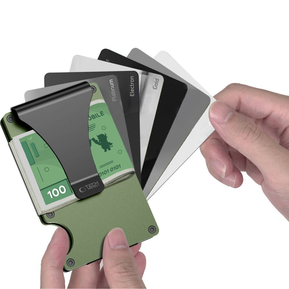 Kartenhalter mit RFID-Schutz, Tech-Protect Thorn, Grün