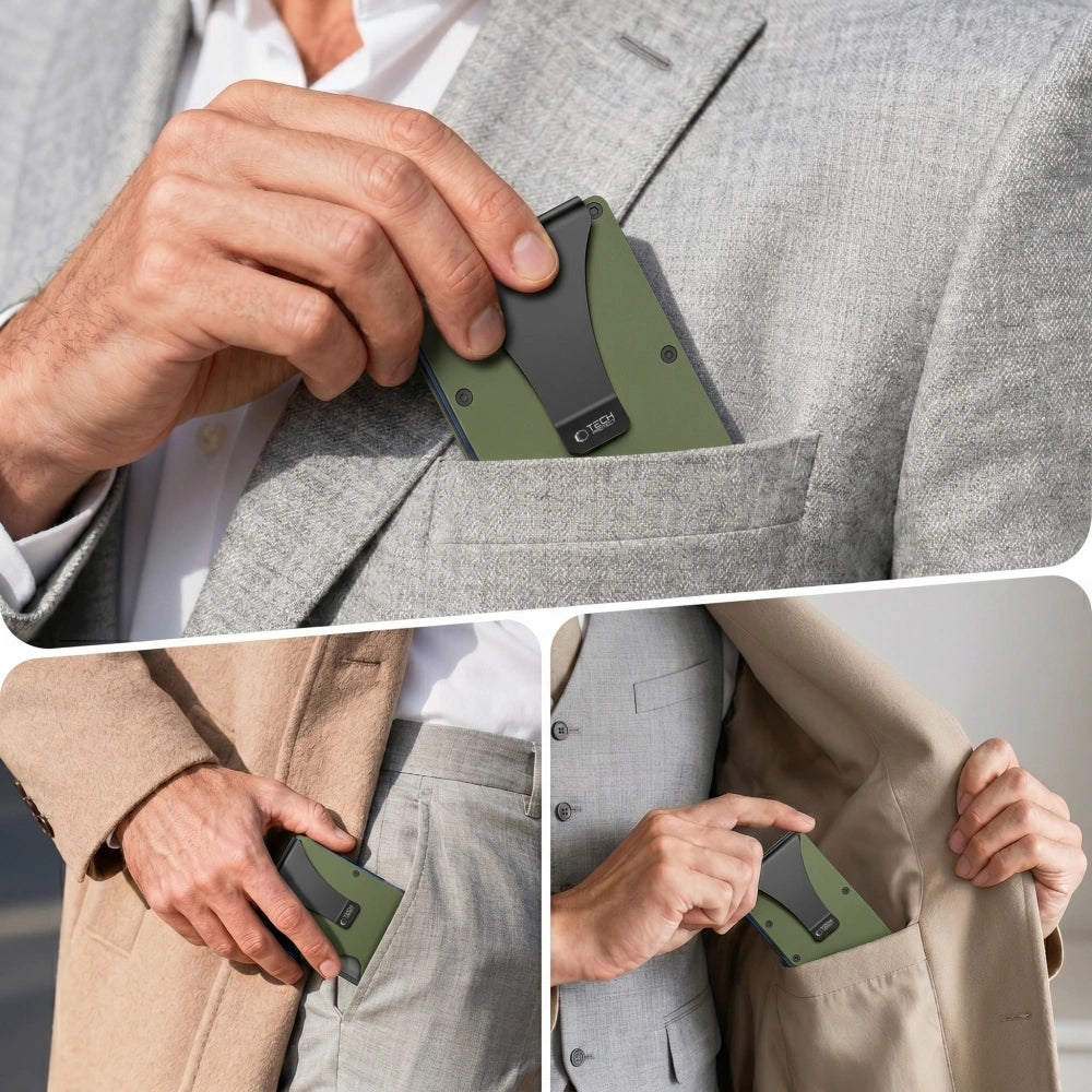 Kartenhalter mit RFID-Schutz, Tech-Protect Thorn, Grün