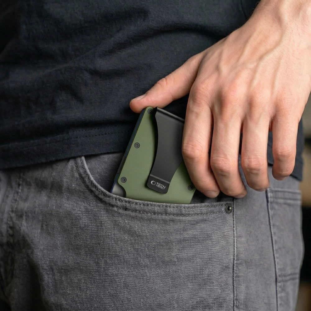 Kartenhalter mit RFID-Schutz, Tech-Protect Thorn, Grün