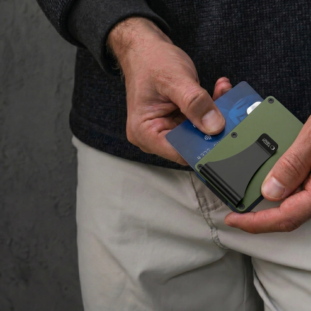Kartenhalter mit RFID-Schutz, Tech-Protect Thorn, Grün