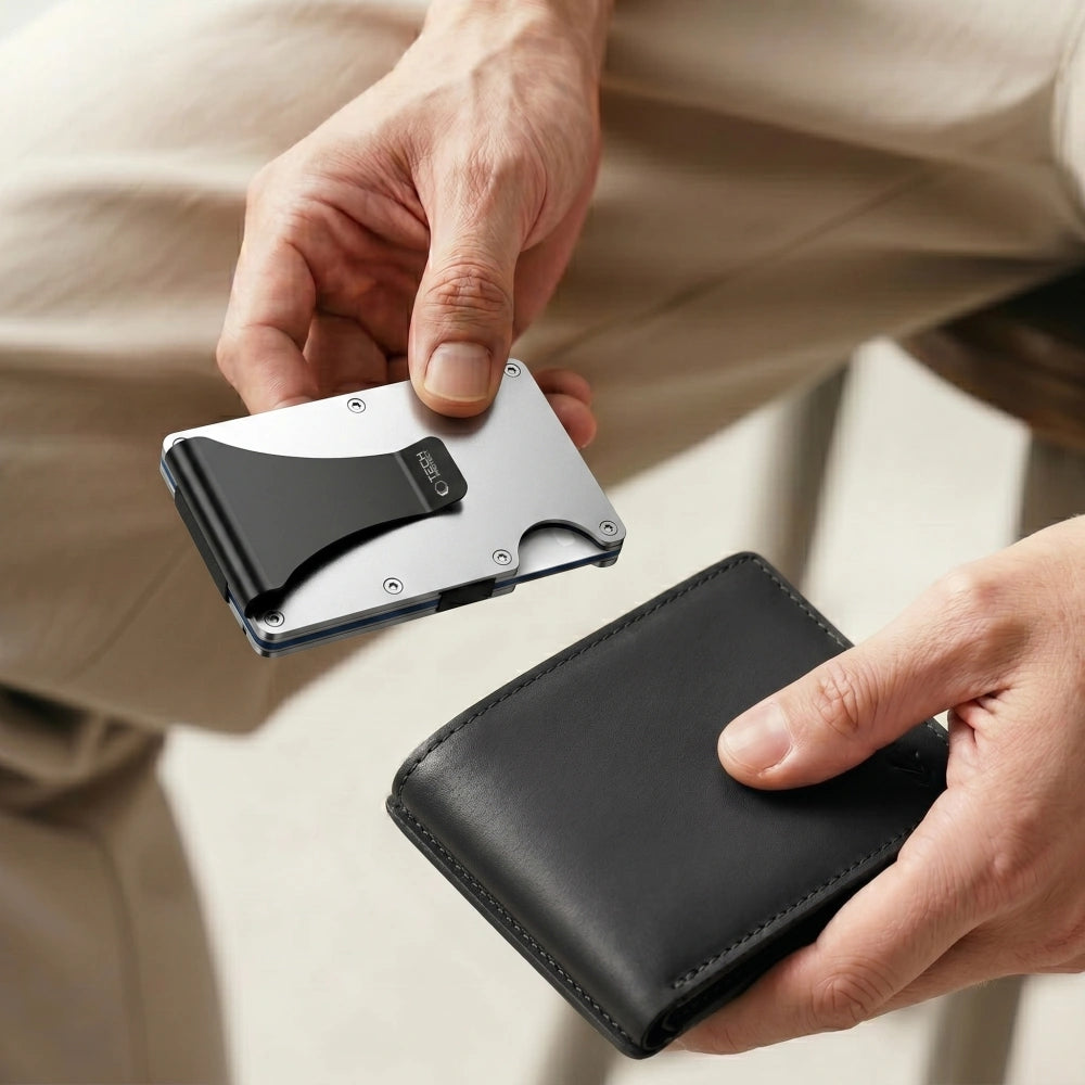 Kartenhalter mit RFID-Schutz, Tech-Protect Thorn, Silber