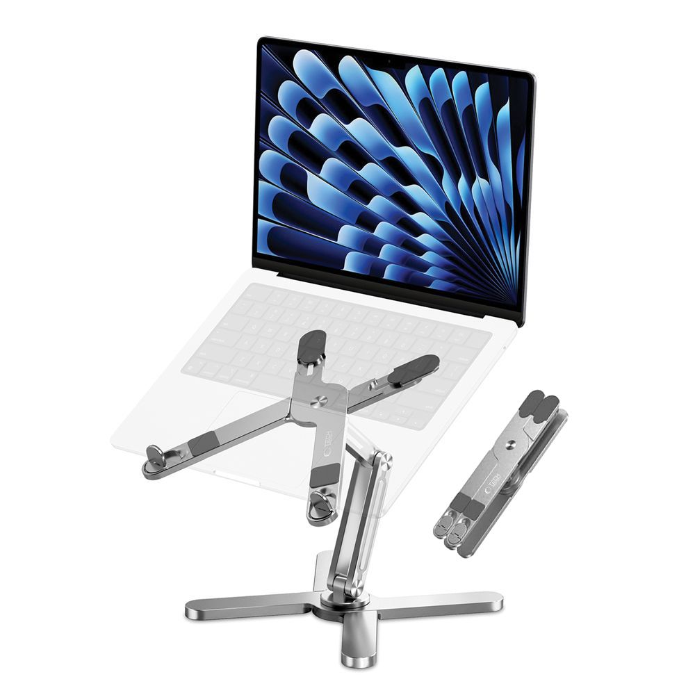 Ständer für Laptops bis zu 16 Zoll, Tech-Protect ULS200, Silbern