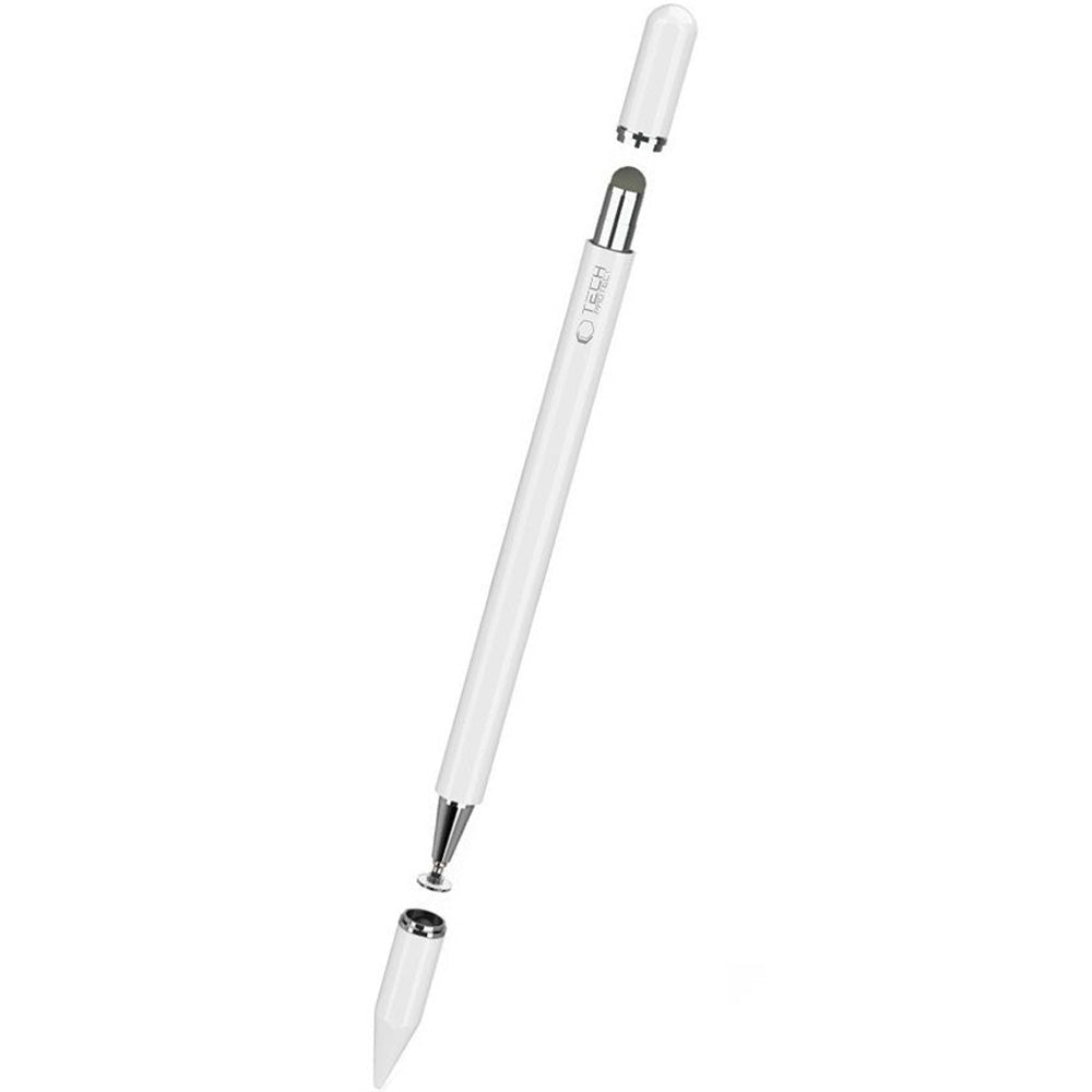 Universeller Eingabestift für Telefon/Tablet, Tech-Protect USP200 3-TIP Stylus Pen, Weiß