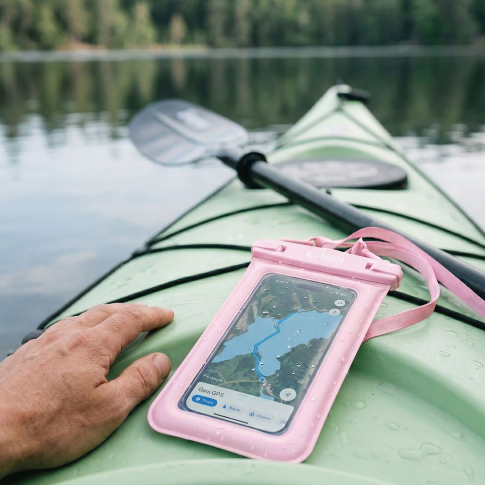 Wasserdichte Hülle für Smartphone 6.9", Tech-Protect UWC7 Universal Waterproof Floating Case, Rosa