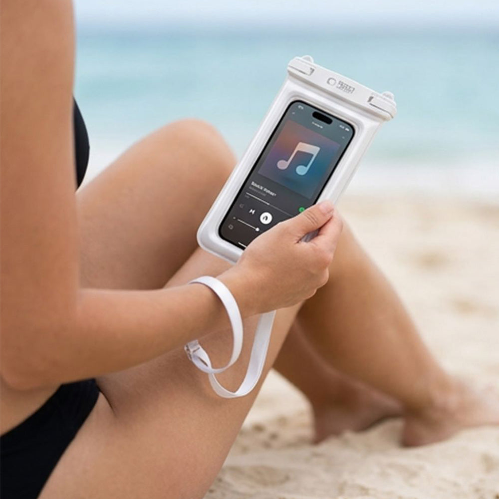 Wasserdichte Hülle für Smartphone 6.9", Tech-Protect UWC7 Universal Waterproof Floating Case, Weiß