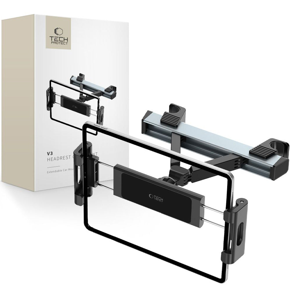 Autohalterung für Kopfstütze für Tablet/Telefon, Tech-Protect V3 Headrest Car Mount, Schwarz