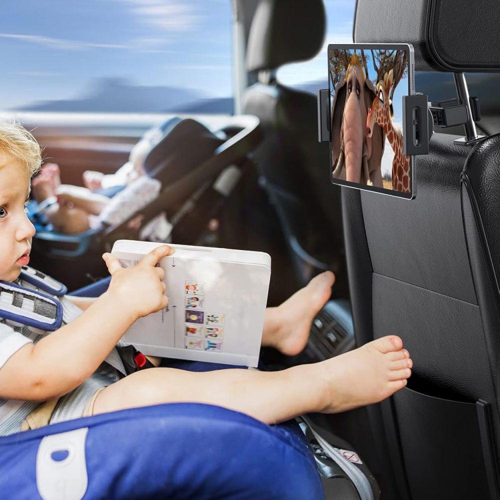 Autohalterung für Kopfstütze für Tablet/Telefon, Tech-Protect V3 Headrest Car Mount, Schwarz