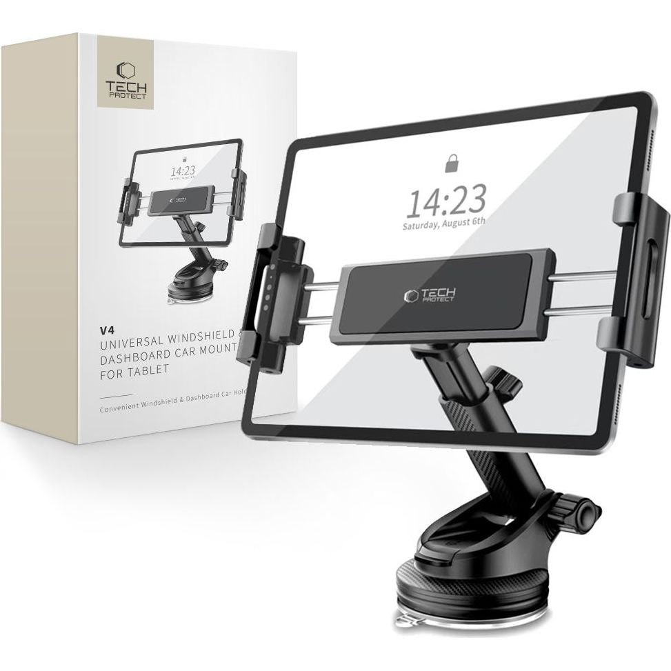 Autohalterung für tablet für Cockpit / Windschutzscheibe Tech-Protect V4 Universal, Schwarz