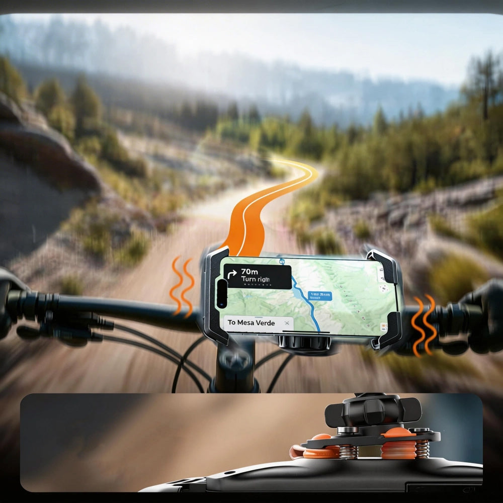 Fahrrad-/Motorradhalterung für Handy am Lenker, Tech-Protect V6, Schwarz