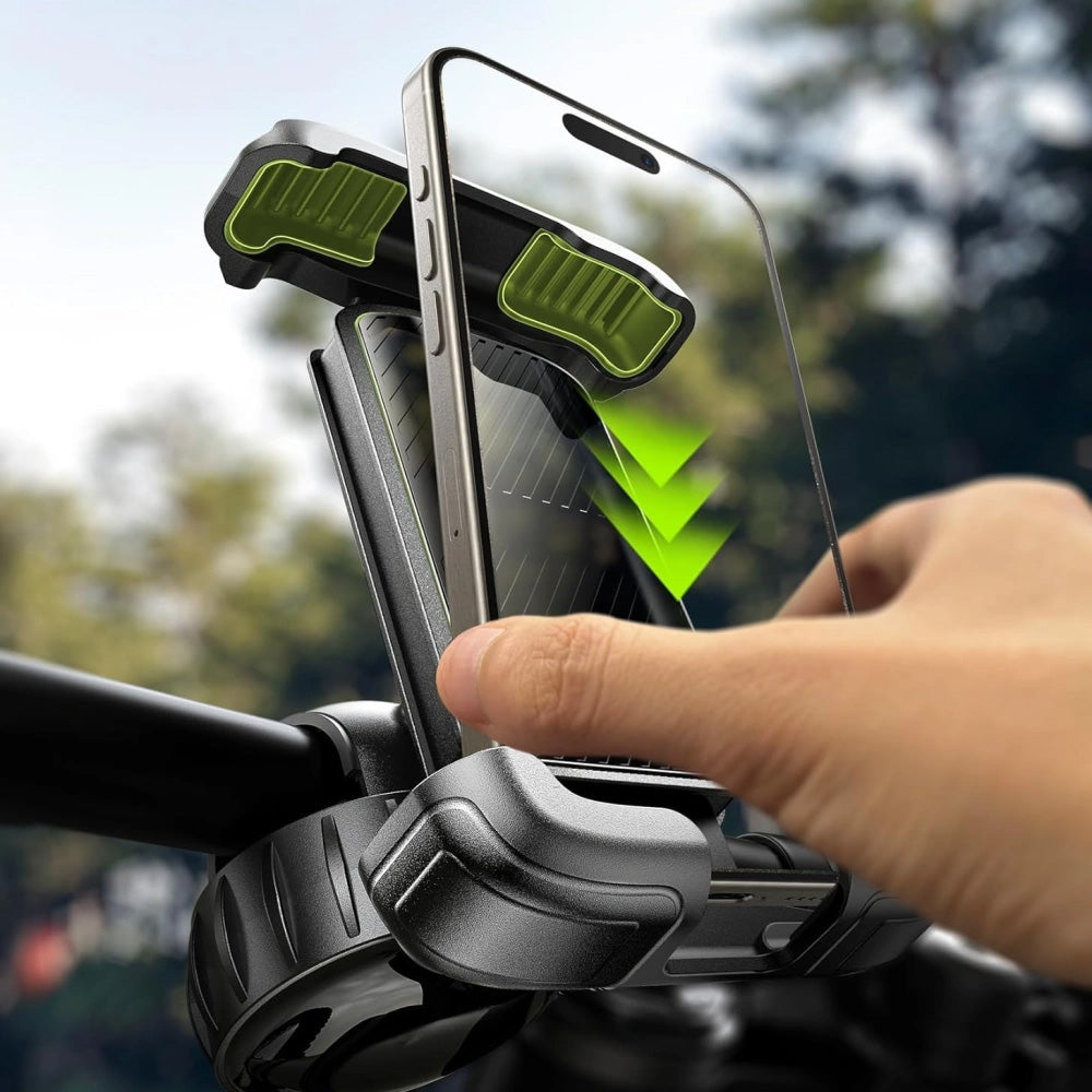 Fahrrad-/Motorradhalterung für Handy am Lenker, Tech-Protect V6, Schwarz