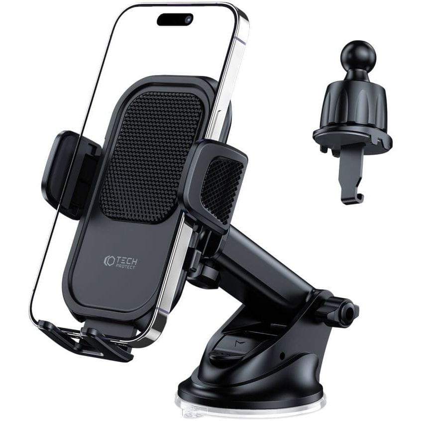 Auto Handyhalterung Tech Protect V6 Universal für Cockpit / Scheiben / Lüftungsdüsen, Schwarz