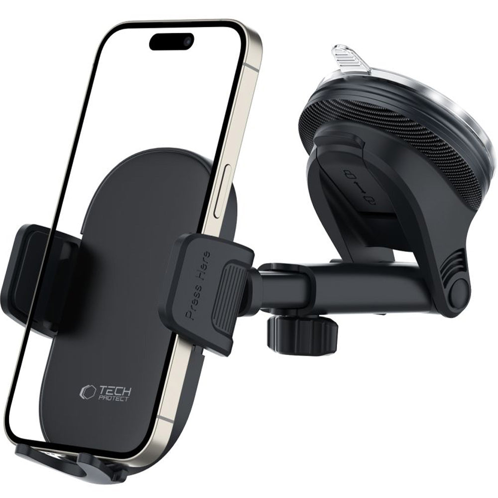 Autohalterung für Cockpit / Armaturenbrett / Windschutzscheibe Tech-Protect V7 Universal, Schwarz