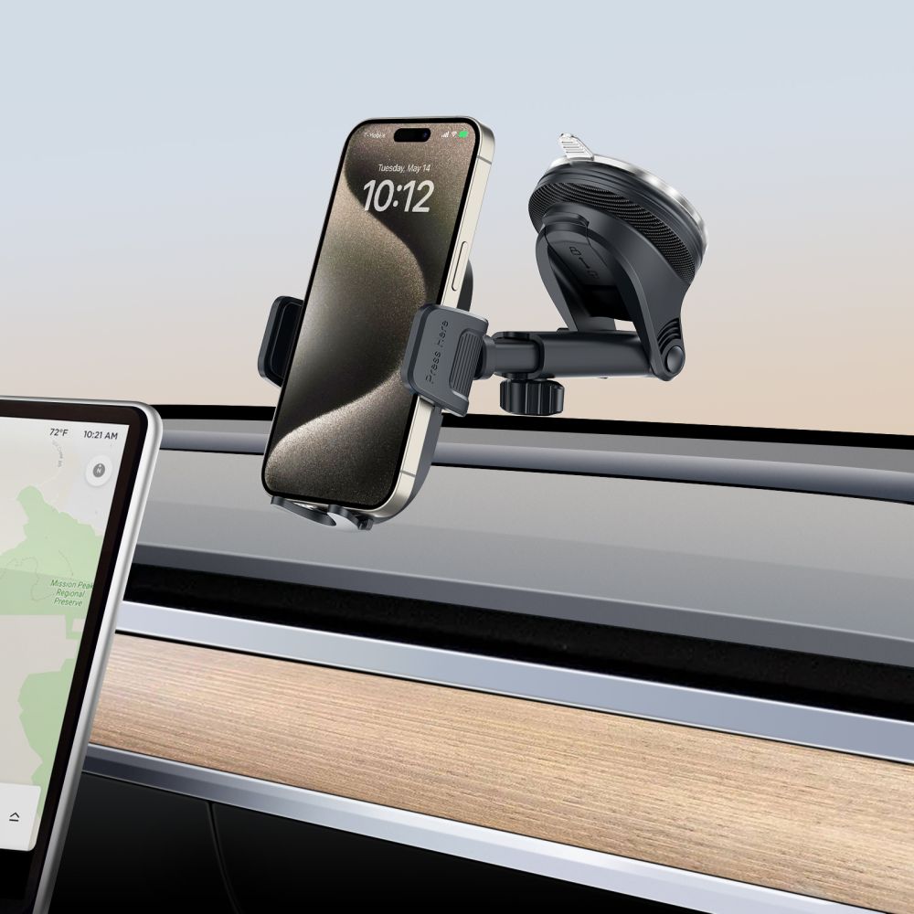 Autohalterung für Cockpit / Armaturenbrett / Windschutzscheibe Tech-Protect V7 Universal, Schwarz