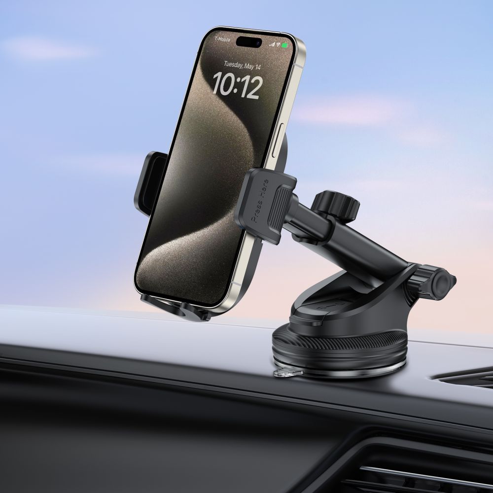 Autohalterung für Cockpit / Armaturenbrett / Windschutzscheibe Tech-Protect V7 Universal, Schwarz