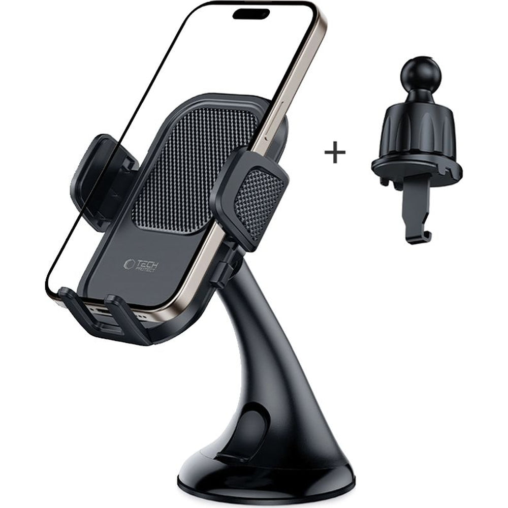 Autohalterung für Cockpit / Armaturenbrett / Windschutzscheibe Tech-Protect V8 Universal, Schwarz