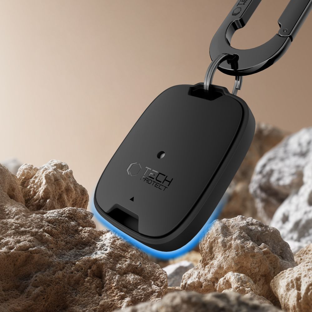 Schutzhülle / Schlüsselanhänger für Apple AirTag, Tech-Protect Velar, Schwarz