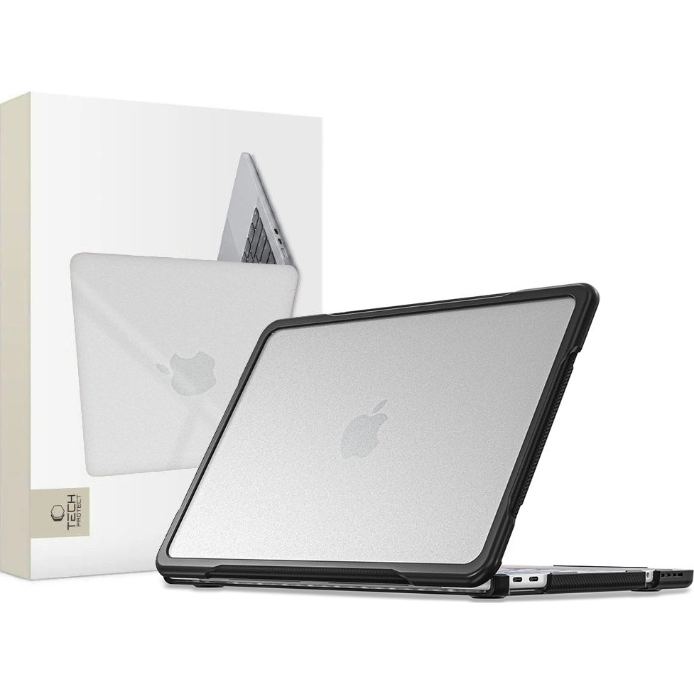 Schutzhülle für MacBook Neo 13 2026, Tech-Protect Velar, Schwarz-Transparent