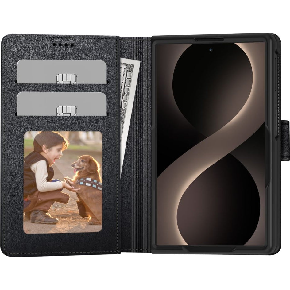 Handyhülle mit Klappe für Galaxy Z Fold8, Tech-Protect Wallet, Schwarz