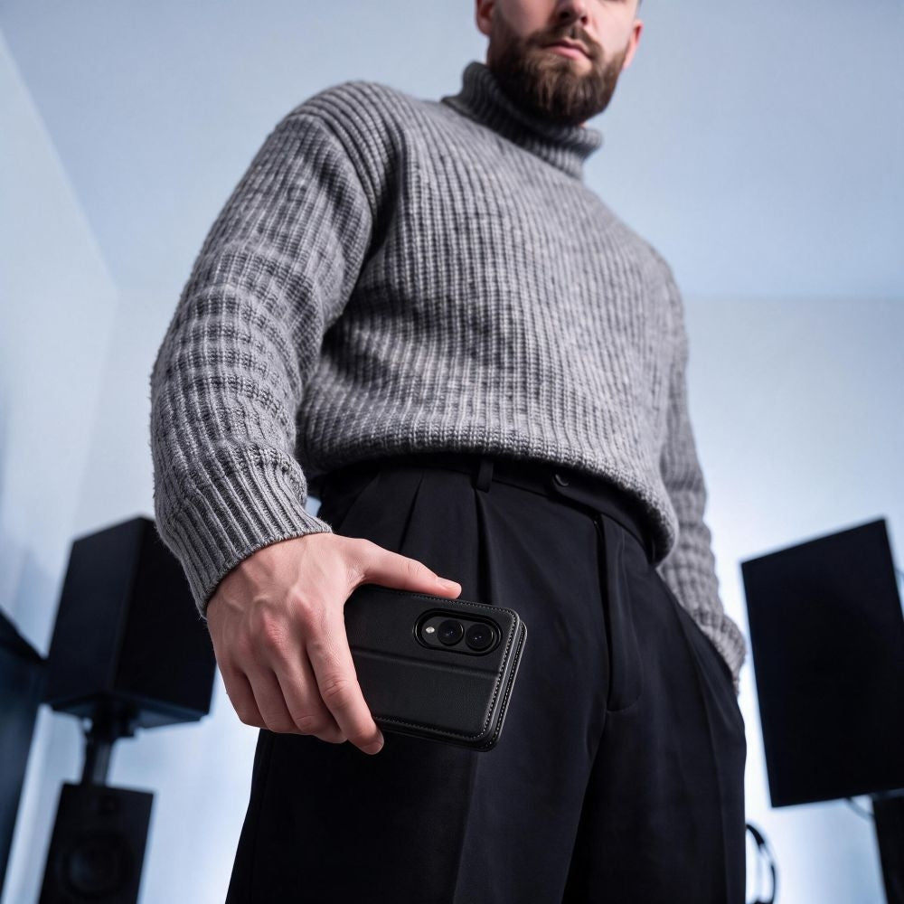 Handyhülle mit Klappe für Galaxy Z Fold8, Tech-Protect Wallet, Schwarz