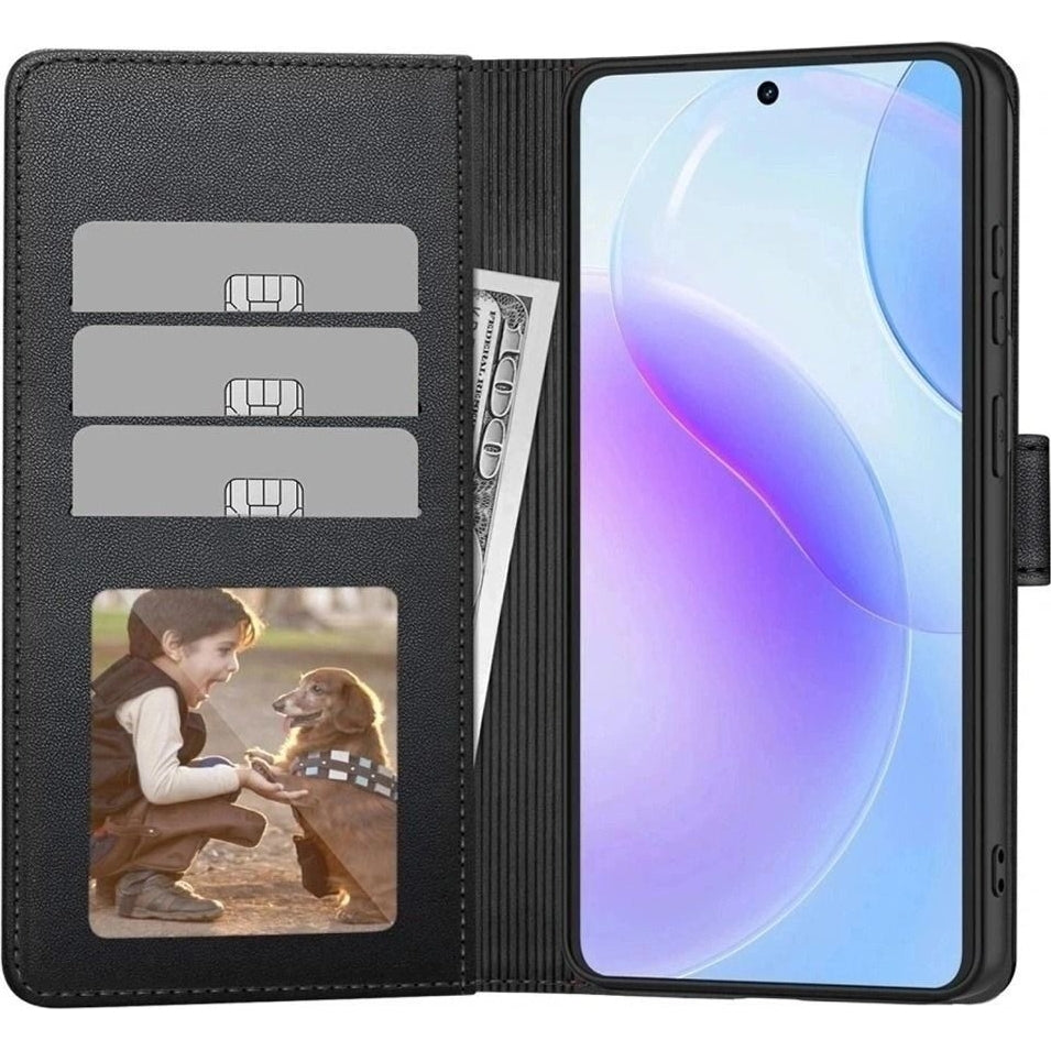 Handyhülle für Motorola Edge 70 Pro, Tech-Protect Wallet, Schwarz
