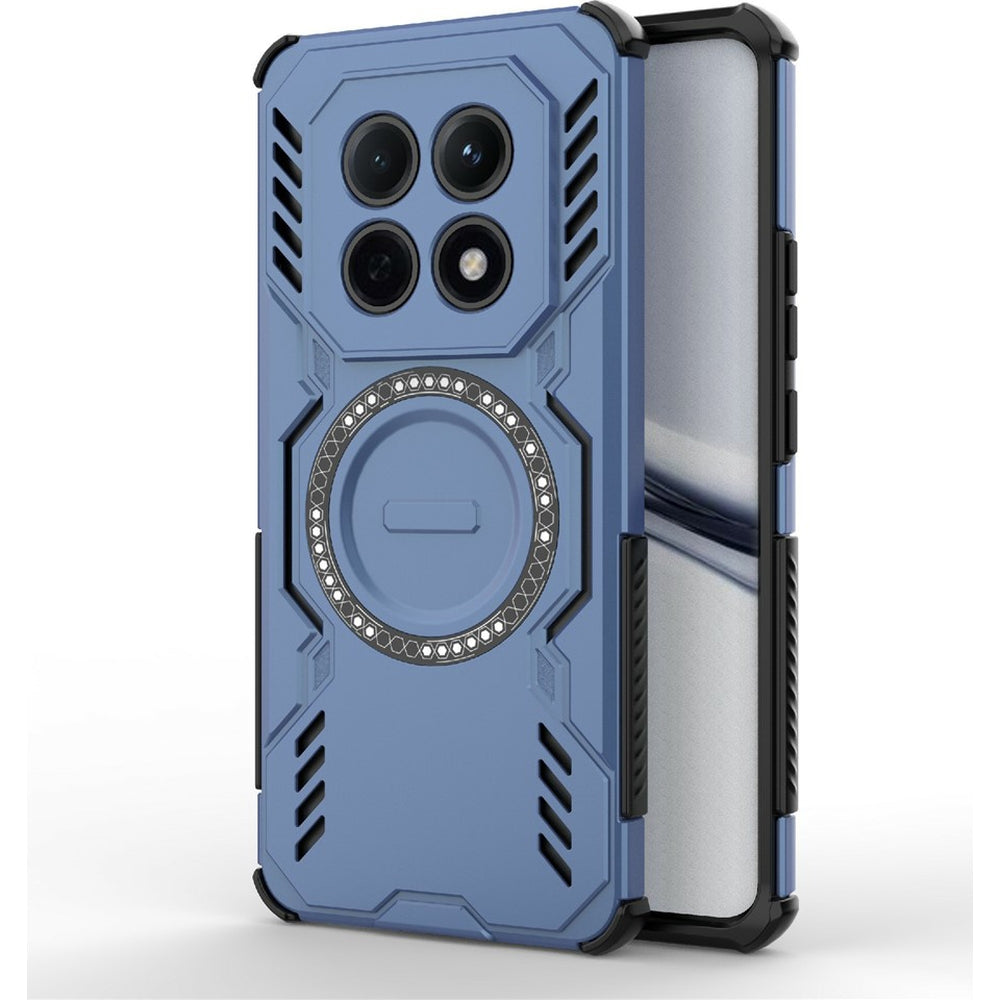 Handyhülle für Xiaomi Redmi Note 15 4G, Techsuit ArmorMag Case, Blau-Schwarz