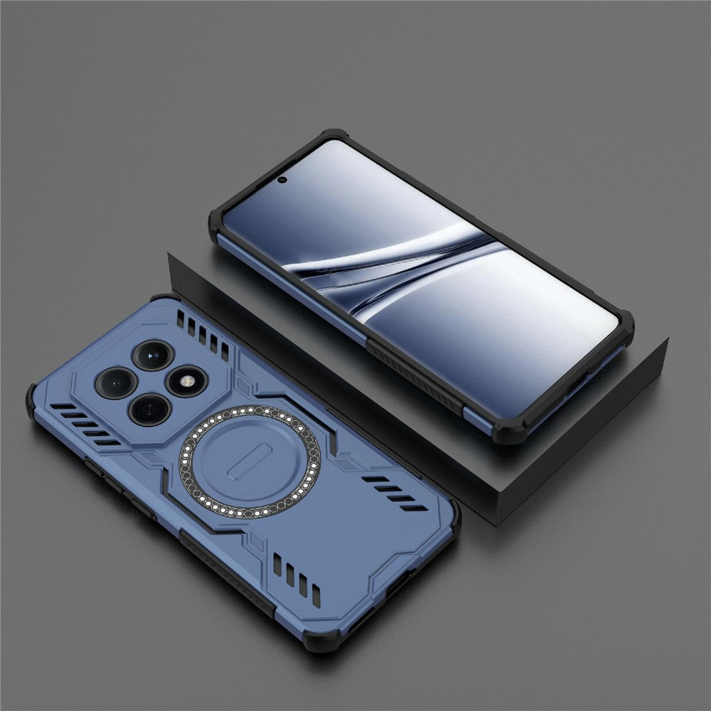 Handyhülle für Xiaomi Redmi Note 15 4G, Techsuit ArmorMag Case, Blau-Schwarz