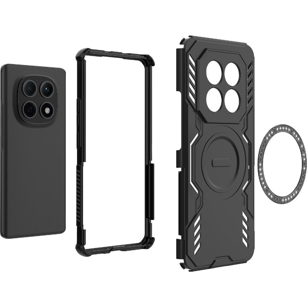 Handyhülle für Xiaomi Redmi Note 15 4G, Techsuit ArmorMag Case, Blau-Schwarz