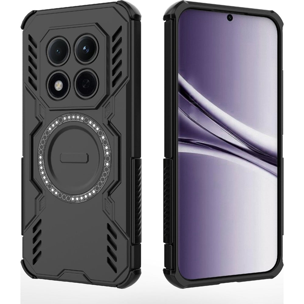 Handyhülle für Xiaomi Redmi Note 15 Pro 4G, Techsuit ArmorMag Case, Schwarz