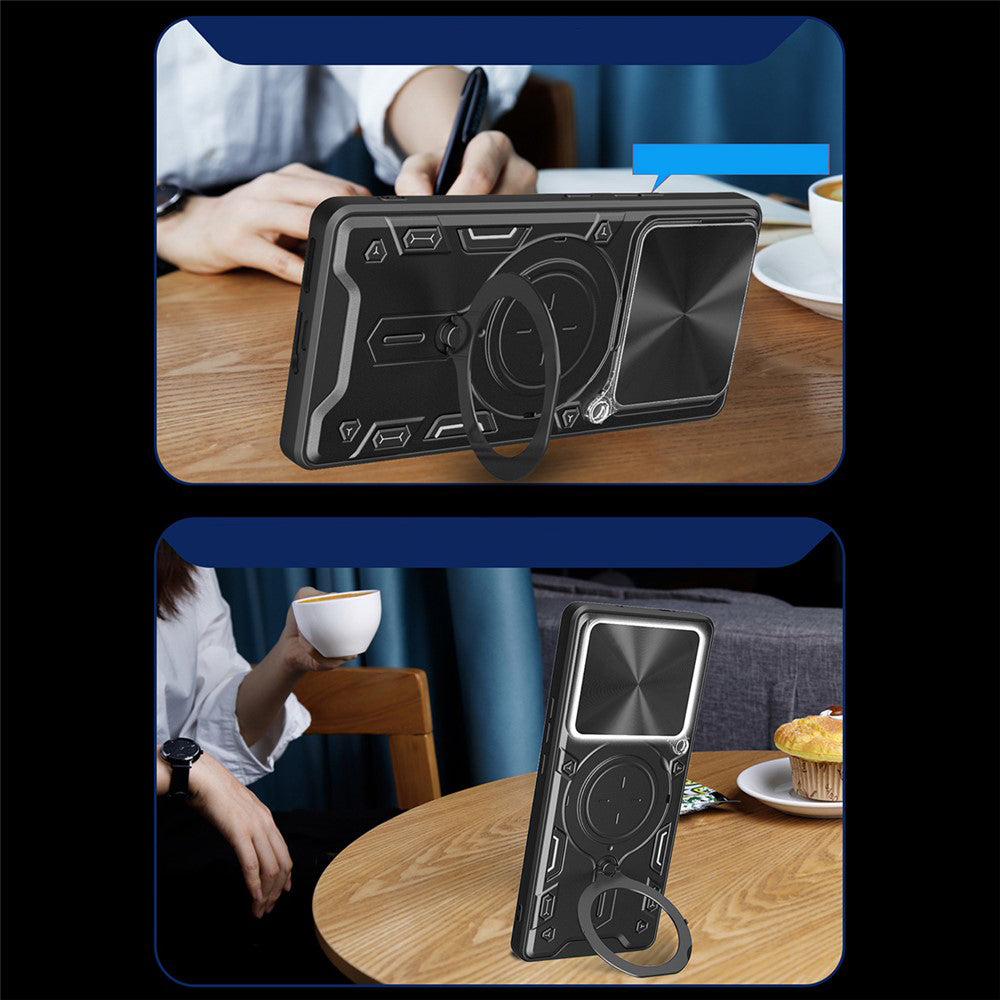 Handyhülle mit CamShield für Xiaomi Redmi Note 15 Pro Plus 5G / POCO M8 Pro 5G, Techsuit CamGuard Pro, Schwarz