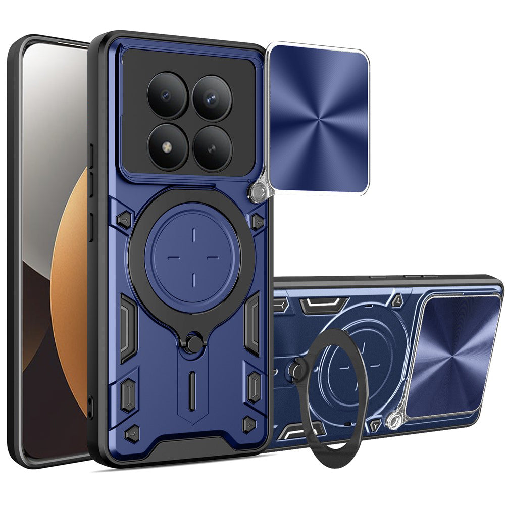 Handyhülle mit CamShield für Xiaomi Redmi Note 15 Pro Plus 5G / POCO M8 Pro 5G, Techsuit CamGuard Pro, Blau-Schwarz