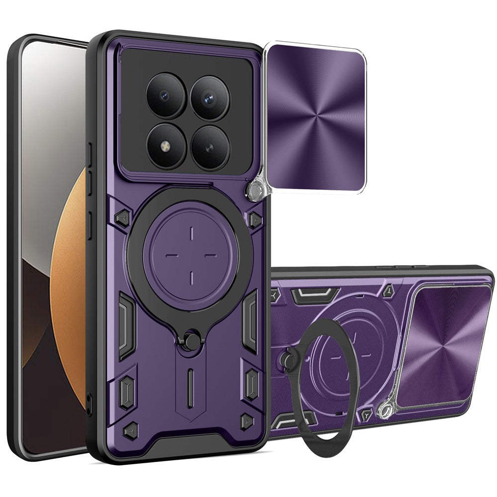 Handyhülle mit CamShield für Xiaomi Redmi Note 15 Pro Plus 5G / POCO M8 Pro 5G, Techsuit CamGuard Pro, Violett / Schwarz