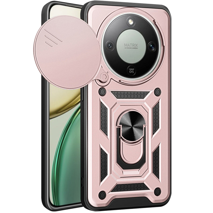 Handyhülle für Honor Magic8 Lite, Techsuit CamShield Series, Roségold / Schwarz